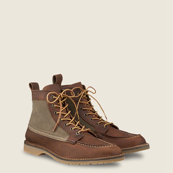 Red Wing Heritage Boots Weekender Canvas Moc - 6-Inchr Rough & Tough Læder - Brune - Herre 1287-UCRT